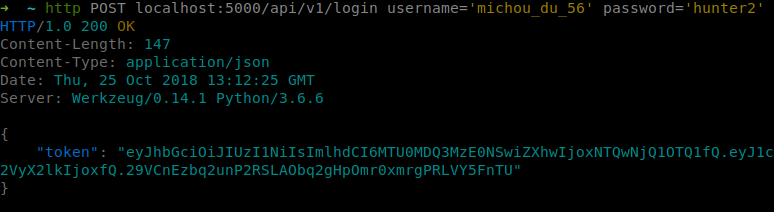 v5 httpie login example