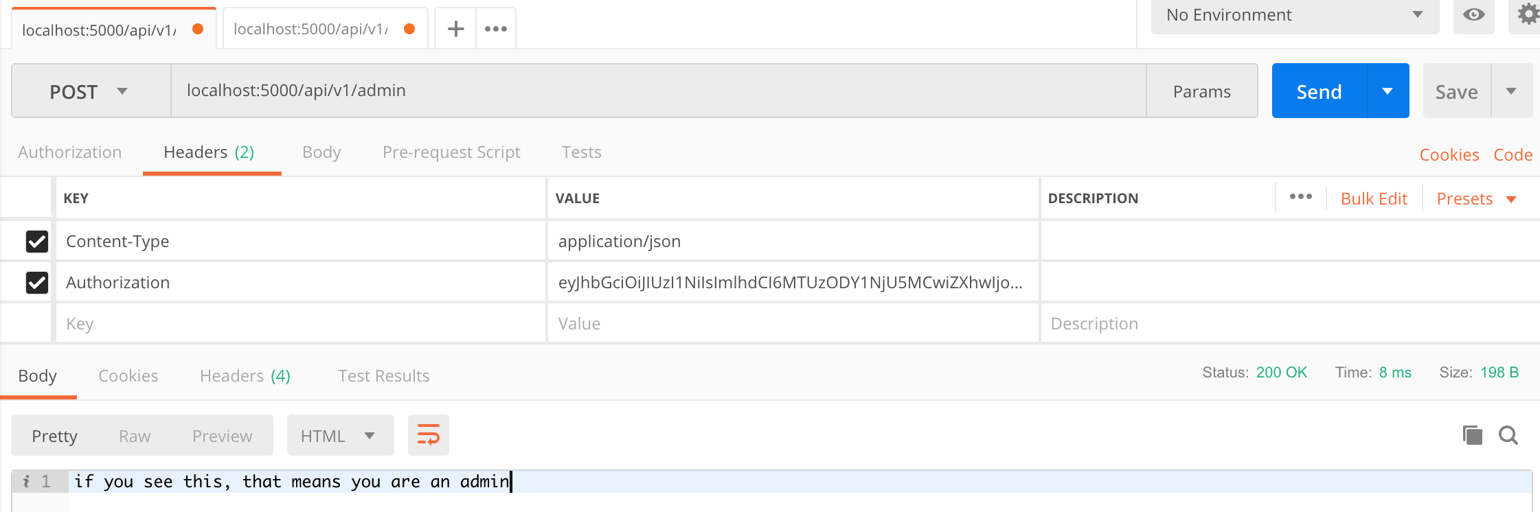 v8 token whitelisted